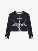 MANTO women rashguard CHROME black